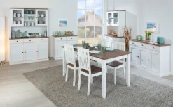 Buffet JACOB 6.2 weiß Massivholz / braun