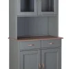 Buffet NICLAS 5.1 90x190x45 cm Massivholz grau/braun