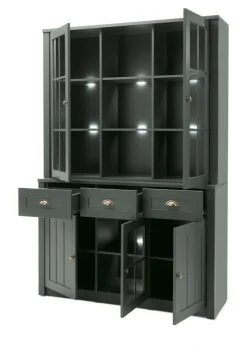 Buffetschrank ASCOT 130 x 196 x 43 cm grün/goldfarbig