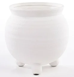 casaNOVA Übertopf Terrakotta weiß 25,5 cm