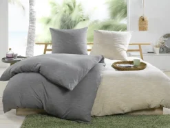 casaNOVA Bettwäsche MELINA 135 x 200 cm taupe