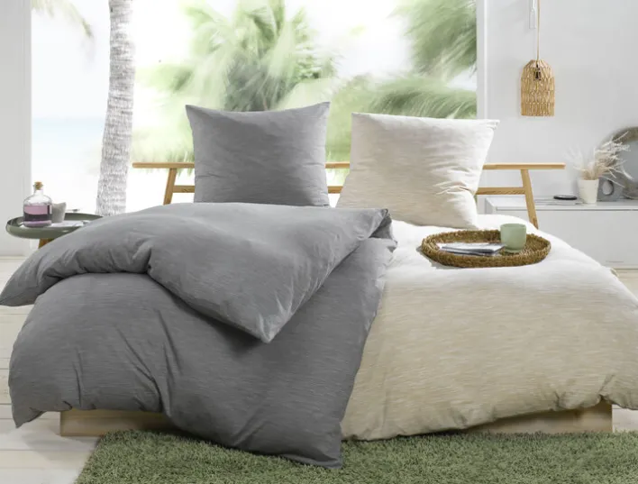 casaNOVA Bettwäsche MELINA 135 x 200 cm taupe