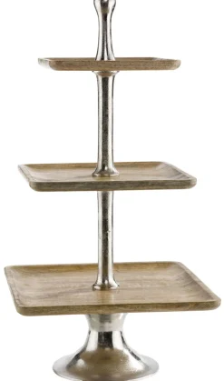casaNOVA Deko Etagere 3-stöckig Mangoholz
