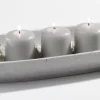 casaNOVA Dekoschale oval 4 x 12 x 40 cm grau