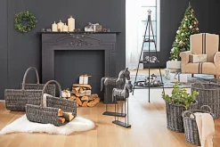 casaNOVA Korb mit 2 Henkel MITTERNACHT 41 cm