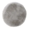 casaNOVA Kunstfell-Sitzkissenhülle 35 cm rund hellgrau