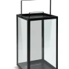 casaNOVA Laterne 45 cm Metall/Glas schwarz