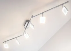 casaNOVA LED Deckenlampe mit 6 Spots REAL II silberfarbig