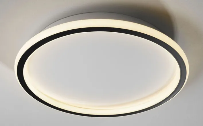 casaNOVA LED Deckenlampe FLOW 40 cm schwarz /weiß