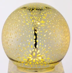 casaNOVA LED Lichtobjekt Kugel 3er Set goldfarbig