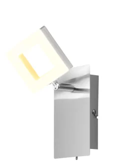 casaNOVA LED Wandleuchte mit 1 Spot REAL II silberfarbig