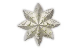 casaNOVA Lichtobjekt Papieranhänger SCHNEEFLOCKE mit Beleuchtung 48,3 cm