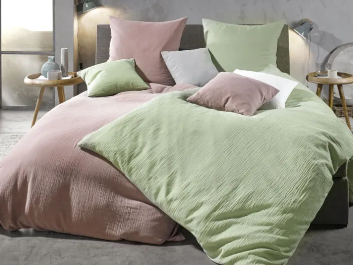 casaNOVA Musselin-Kissenhülle GRETA 45 x 45 cm salbeigrün