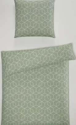 casaNOVA Renforcé-Bettwäsche GABY 135 x 200 cm grün