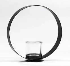 casaNOVA Teelichthalter 21 cm schwarz