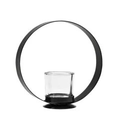 casaNOVA Teelichthalter 19 cm schwarz