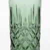 casaNOVA Trinkglas KRISTALL 300 ml dunkelgrün 13,5 cm