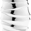 casaNOVA Vase 35,5 cm silberfarbig Hochglanz