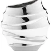 casaNOVA Vase 26 cm silberfarbig Hochglanz