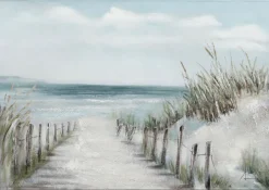 casaNOVA Wandgemälde Bild STRAND II 100 x 70 cm Leinwand/Holzrahmen