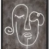 casaNOVA Wandgemälde Bild GESICHT I 31,5 x 41,5 cm Leinwand/Kunststoffrahmen
