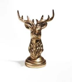 casaNOVA Weihnachten Dekofigur Büste HIRSCH 26 cm goldfarbig