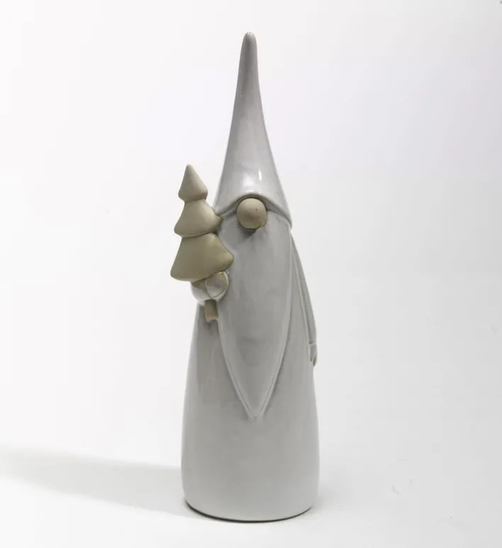 casaNOVA Weihnachten Dekofigur Weihnachtsmann 32 cm weiß /beige