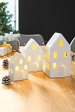 casaNOVA Weihnachten LED Lichtobjekt Haus 18 cm