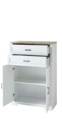 CASAVANTI Aktenschrank JASMIN mit 2 Schubkästen Pinie hell/ Artisan Eiche