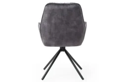 CASAVANTI Armlehndrehstuhl Samtvelours schwarz