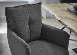 CASAVANTI Armlehnenstuhl MADRID Bezug Cord grau