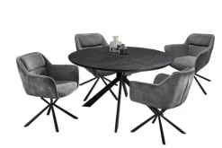 CASAVANTI Armlehnstuhl DELUNA 2er Set grau/schwarz