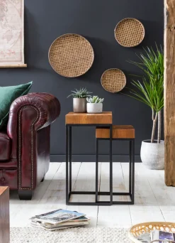 CASAVANTI Beistelltisch 2er-Set braun/schwarz