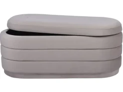 CASAVANTI Bettbank oval 104 x 44 x 44 cm Samt Grau