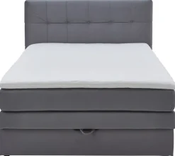 CASAVANTI Boxspringbett AMY 140 x 200 cm grau