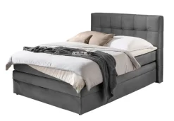 CASAVANTI Boxspringbett AMY 140 x 200 cm grau