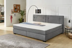 CASAVANTI Boxspringbett FAMILY 240 x 200 cm dunkelgrau