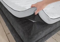 CASAVANTI Boxspringbett PORTAGE 180 x 200 cm grau