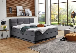 CASAVANTI Boxspringbett PORTAGE 180 x 200 cm grau