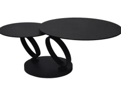 CASAVANTI Couchtisch 80x80(133,5 cm) Glaskeramik Anthrazit