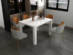 CASAVANTI Esstisch 120-240 x 80 cm weiß