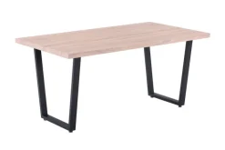 CASAVANTI Esstisch 160 x 90 cm Sonoma Eiche/schwarz