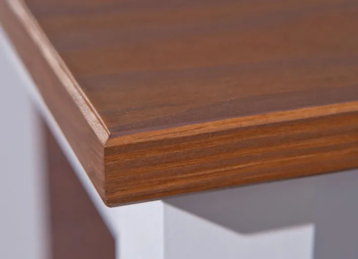 CASAVANTI Esstisch JACOB 1.2 weiß / Sepia-braun Massivholz 160 x 90 cm