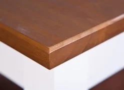 CASAVANTI Esstisch JACOB 1.2 weiß / Sepia-braun Massivholz 160 x 90 cm