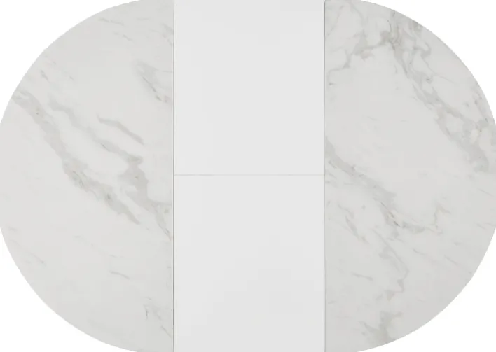 CASAVANTI Esstisch PLAZZA 120-170 x 76 cm weiß/Keramikoptik