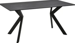 CASAVANTI Esstisch TAIGA 160 x 90 cm Glaskeramik grau/schwarz