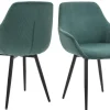 CASAVANTI Esszimmerstuhl 2er Set grün/schwarz
