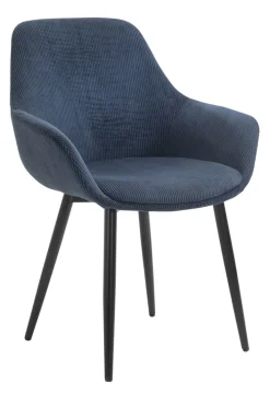 CASAVANTI Esszimmerstuhl 2er Set dunkelblau/schwarz