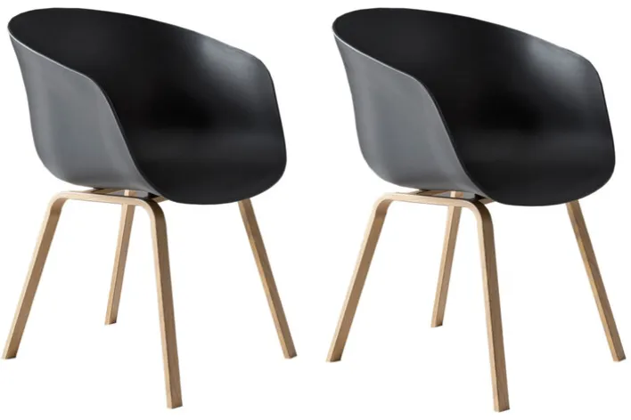 CASAVANTI Esszimmerstuhl 2er Set schwarz