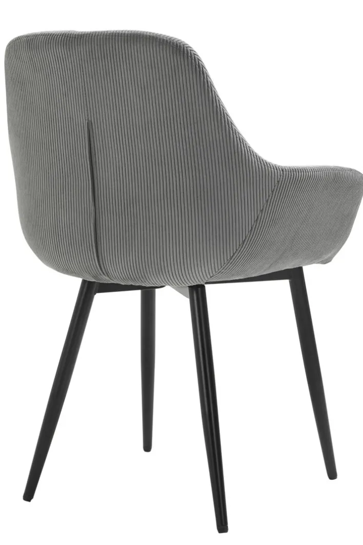 CASAVANTI Esszimmerstuhl 2er Set grau/schwarz